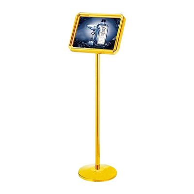Hotel lobby bevel concierge sign stand guest proper dress required reception sing stand bevelled floor sign