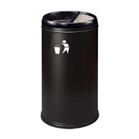 Customized Wanda Plaza FRP stainless steel trash can with silk screen LOGO