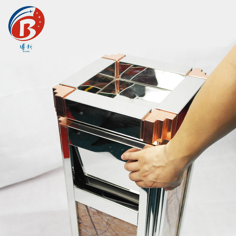  BoXin Hotel Stainless Steel Trash Bin Trash Can Waste Bin Dustbin Hotel trash can image13