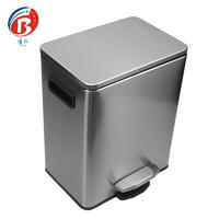 BX-C356 Stainless steel pedal dustbin office wastebin