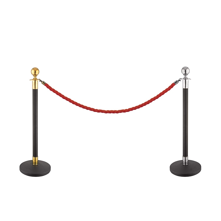 black car show structural steel stanchions red rope barrier queue line stand